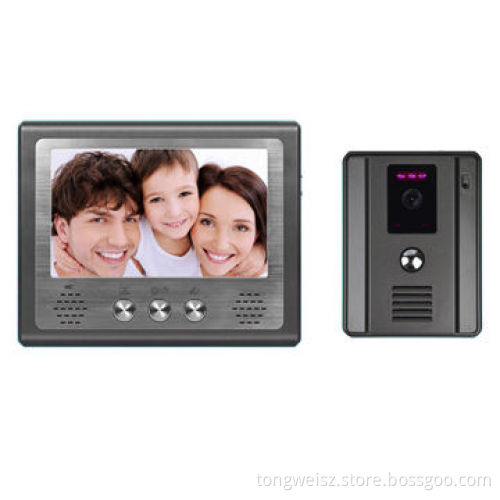 Voice-only intercom video door phone with 7" HD screen, CMOS 700 TVL camera, with recording functionNew